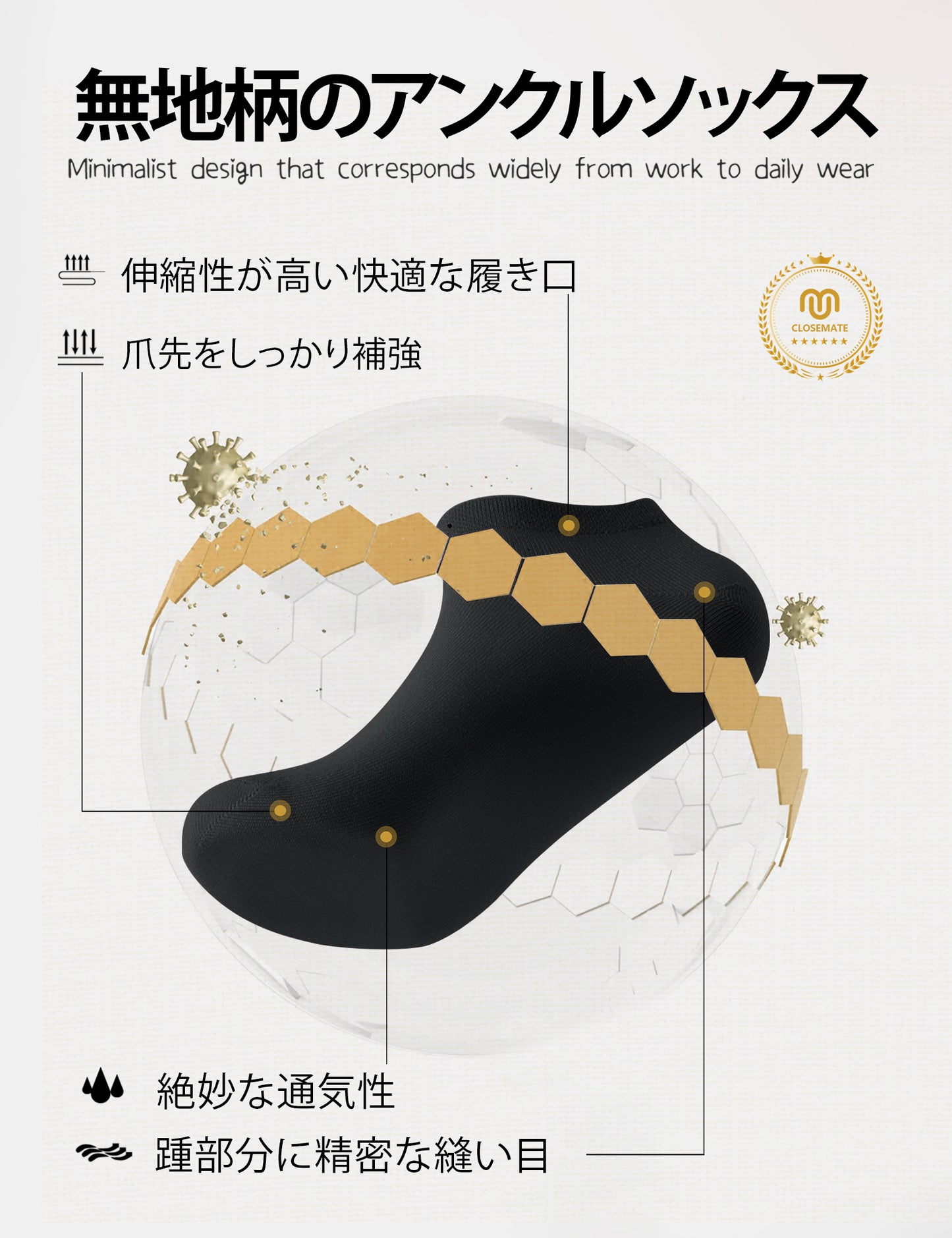 靴下 メンズ ソックス 10足セット アンクルソックス くるぶし靴下 防臭吸汗 スニーカー用 ショートソックス 素色 カジュアル 無地 アンクル丈 通気吸湿 男女兼用